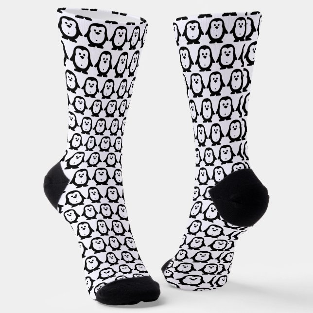 Calcetines de tripulación con patrón de pingüino b (Angular)