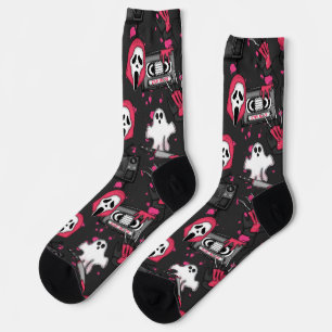 Calcetines de tripulación con tema de terror