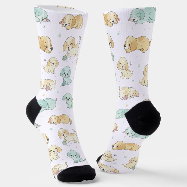 Calcetines de tripulación de cachorros adorables (Angular)