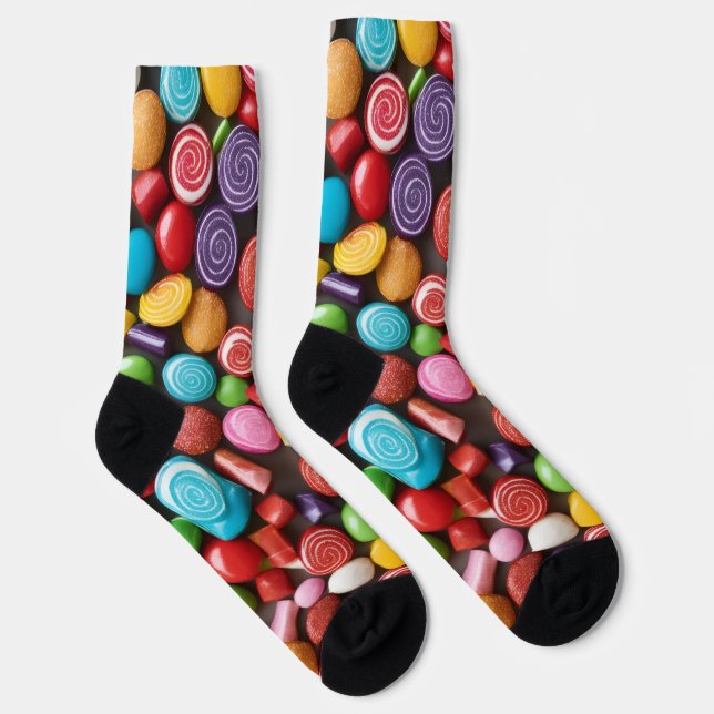 Calcetines de tripulación de caramelos duros (Derecha)