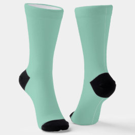 calcetines de tripulación de color verde menta con
