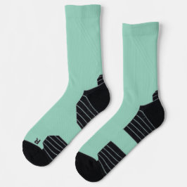 calcetines de tripulación de color verde menta con