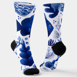 Calcetines de tripulación de coral para hombres o 