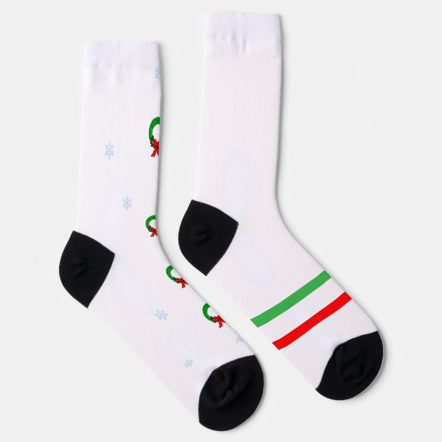 Calcetines de tripulación de corona de Navidad y c (Derecha)
