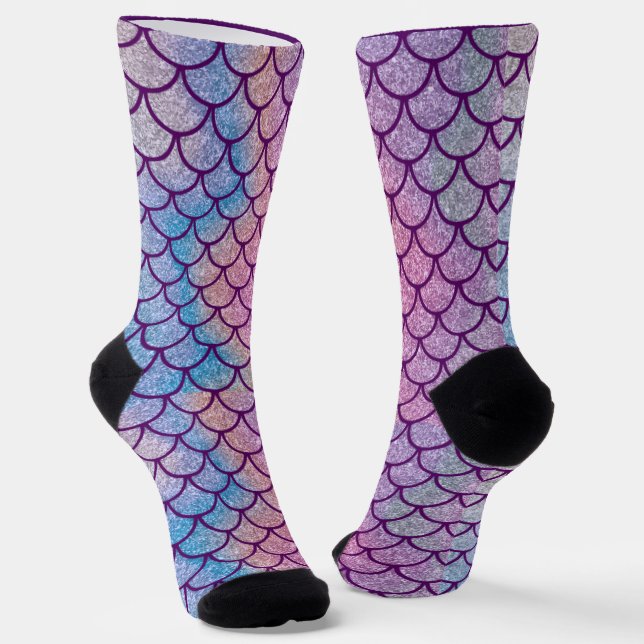 Calcetines de tripulación de escamas brillantes de (Angular)