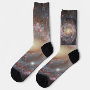 Calcetines de tripulación de galaxia espiral