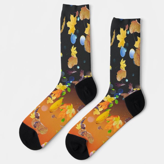 calcetines de tripulación de hojas silvestres que  (Izquierda)
