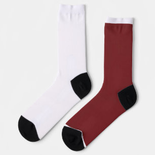Calcetines de tripulación de lujo en burgundy mini