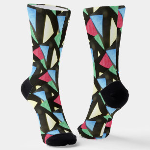 Calcetines de tripulación de Navidad con patrón gr