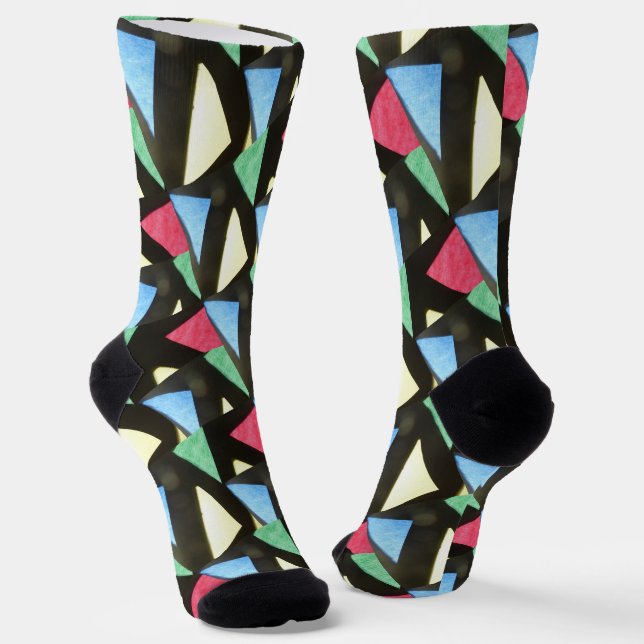 Calcetines de tripulación de Navidad con patrón gr (Angular)