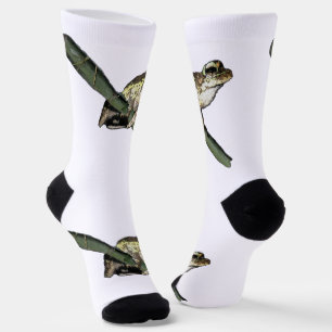Calcetines de tripulación de rana arborícola verde