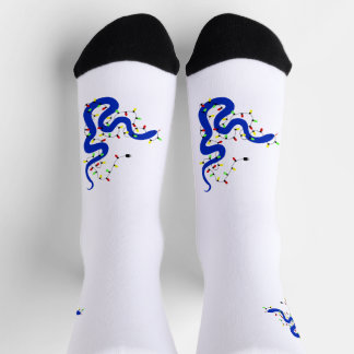 Calcetines de tripulación de serpiente de Navidad