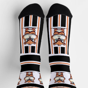 Calcetines de tripulación de toro de dibujos anima