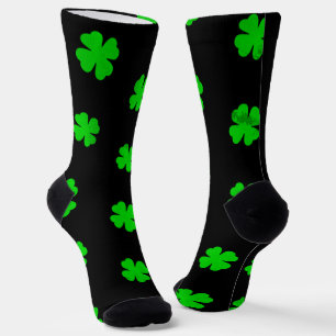 Calcetines de tripulación de trébol verde afortuna