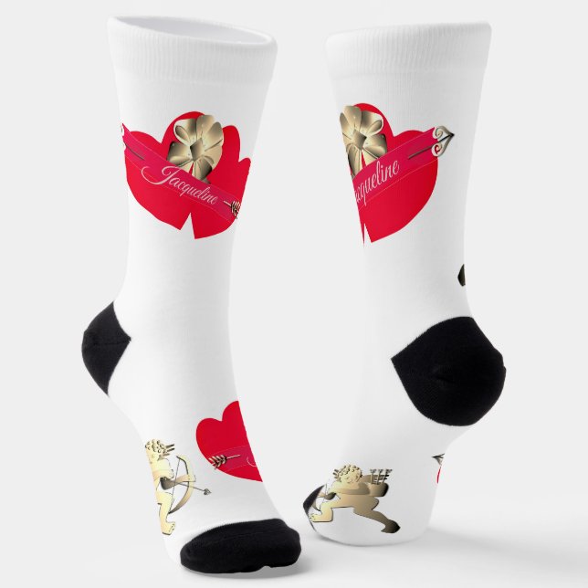 Calcetines de tripulación del Día de San Valentín  (Angular)