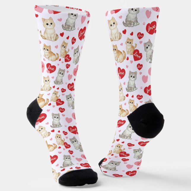 Calcetines de tripulación del Día de San Valentín  (Angular)
