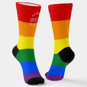 Calcetines de tripulación del orgullo LGBTQ del ar