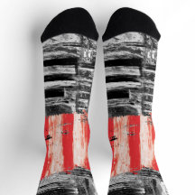 Calcetines de tripulación – Diseño abstracto de pu