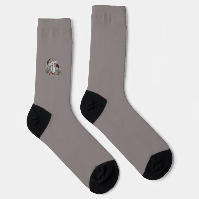Calcetines de tripulación malva de oruga y hongos (Derecha)