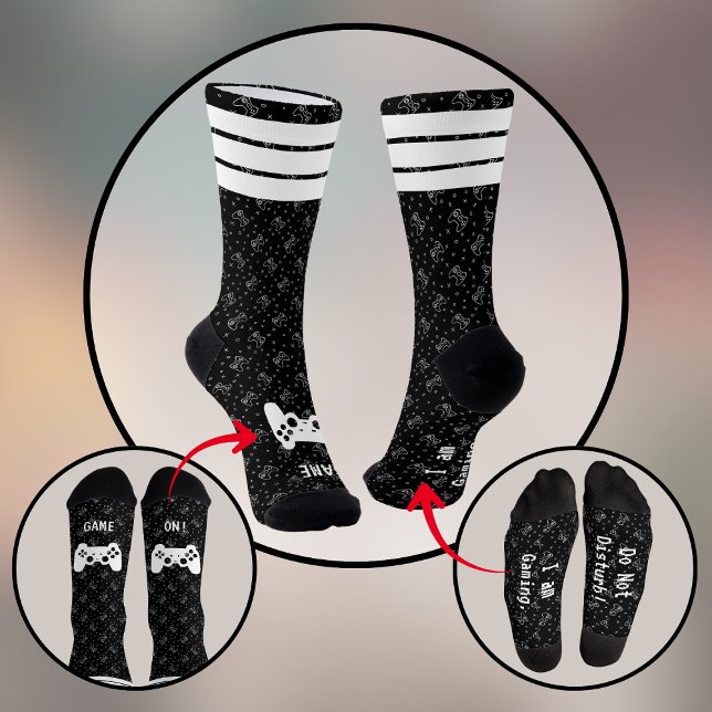 Calcetines de tripulación negros I Am Gaming (Subido por el creador)
