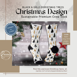 Calcetines de tripulación para árboles de Navidad 