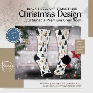 Calcetines de tripulación para árboles de Navidad 