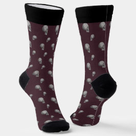 Calcetines de tripulación personalizados de cráneo