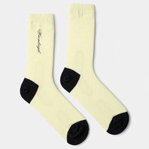 Calcetines de tripulación sostenibles de crema con