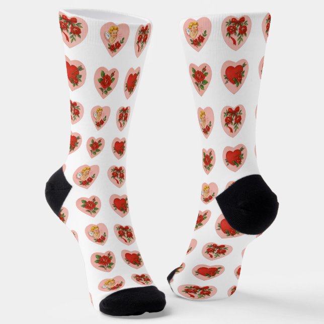 Calcetines de tripulación Vintage Love (Angular)