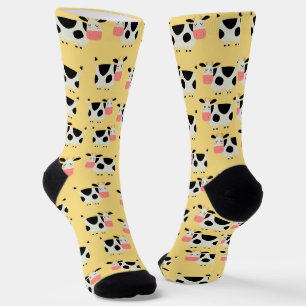 Calcetines de vacas blancas y negras lindas