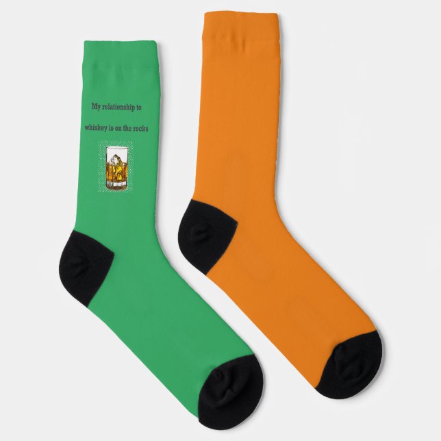 Calcetines de whisky naranja y verde (Derecha)