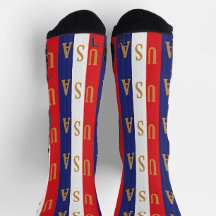 Calcetines Decoración de USA con Pinstripe