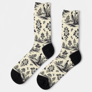 Calcetines Decorative French toile pattern