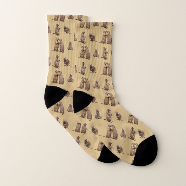 Calcetines del frenesí del perro de las praderas (Par)