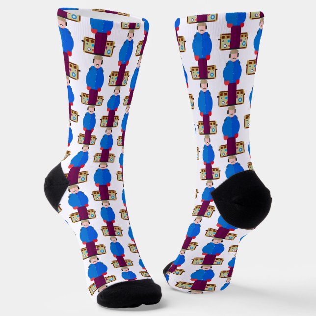 Calcetines Del Griffith – Classic Comedy Pattern Crew Socks (Angular)