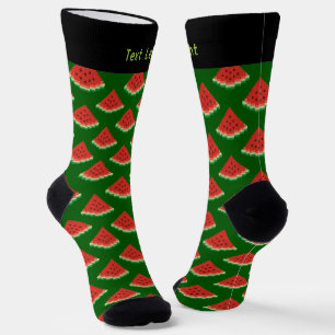 Calcetines del patrón de arte de la melón de agua