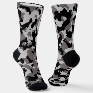 Calcetines del patrón de camuflaje de camo gris mi