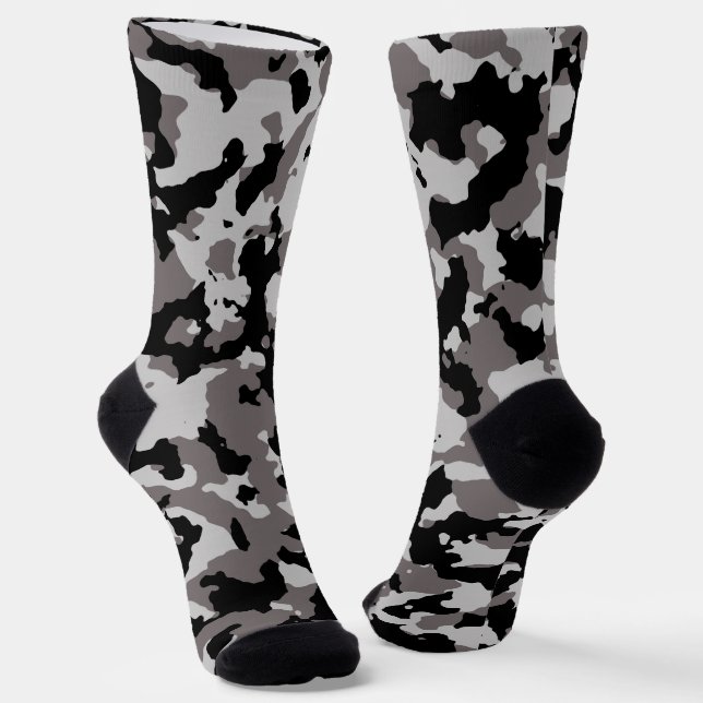 Calcetines del patrón de camuflaje de camo gris mi (Angular)