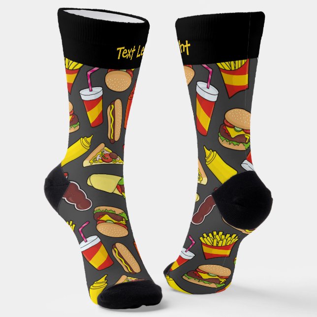 Calcetines del patrón de iconos de comida rápida d (Angular)