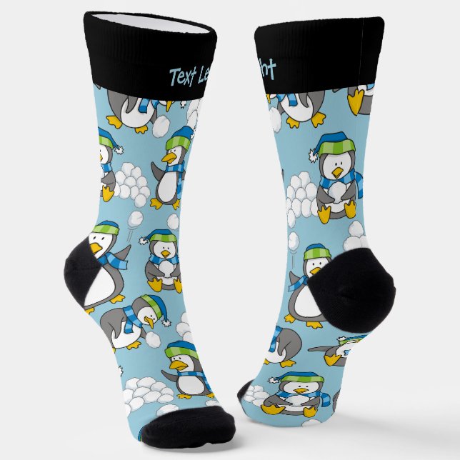 Calcetines del patrón de los pingüinos pequeños (Angular)