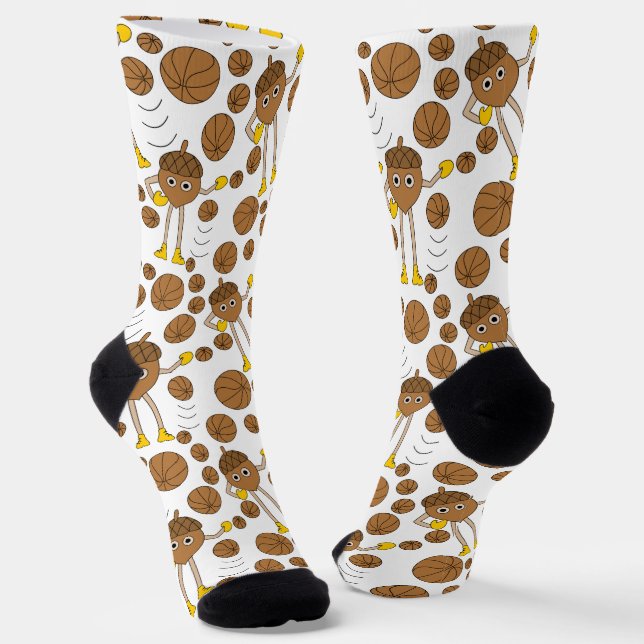 Calcetines del patrón de nueces de baloncesto (Angular)