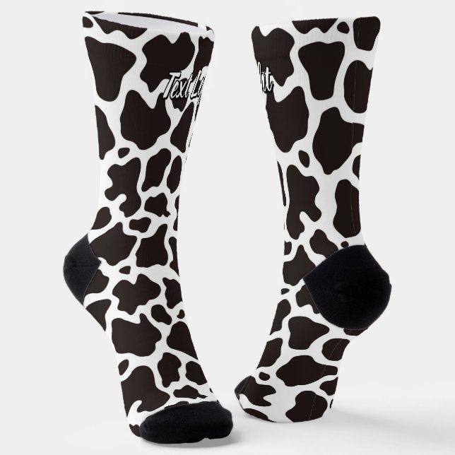 Calcetines del patrón de vaca (Angular)