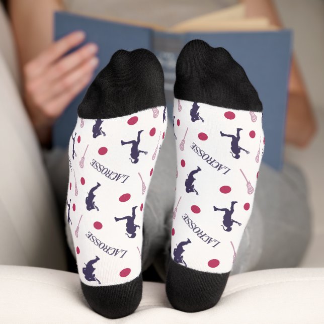 Calcetines del patrón del jugador de Lacrosse hemb (Abajo)