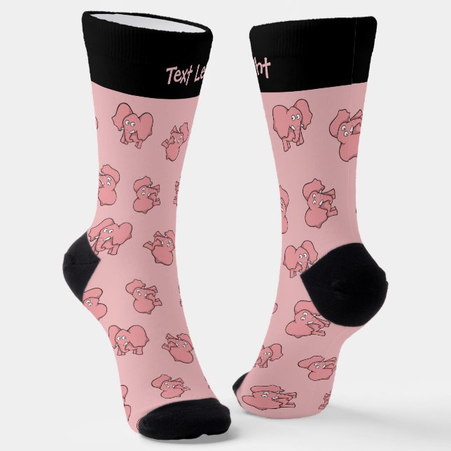 Calcetines del patrón Personalizado del elefante r (Angular)