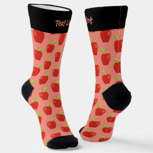 Calcetines del patrón rojo de Apple