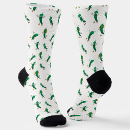 Calcetines del patrón verde personalizado de Chile