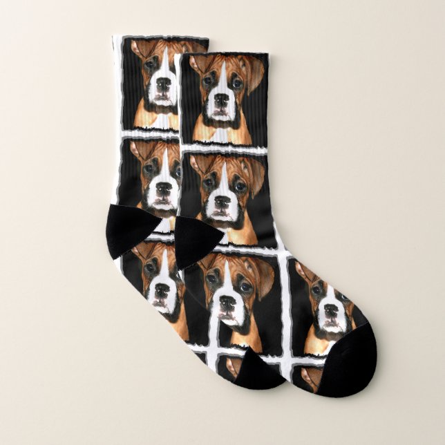 Calcetines del perro de perrito del boxeador (Par)