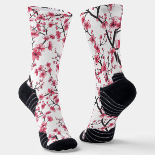 Calcetines Delicado patrón de flor de cerezo