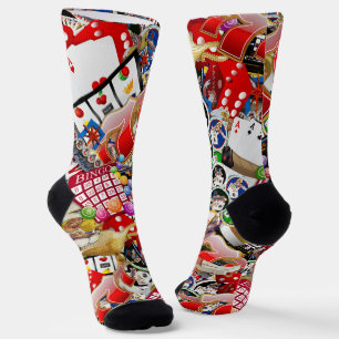Calcetines Delicia de los jugadores - Collage de iconos de La