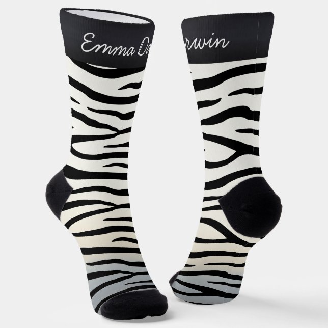 Calcetines Denominación personalizada de tiras de cebra de an (Angular)